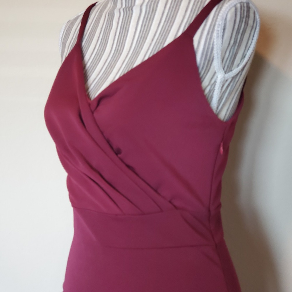 Curlbiuty Ruched Dress V Neck Spaghetti Strap Bodycon Dress Sz‎ S NWT